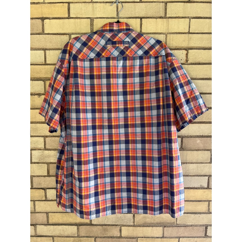 Duluth Trading Untucked Plaid Short Sleeve Button Down Shirt Mens XL Relaxed Fit - Picture 4 of 4